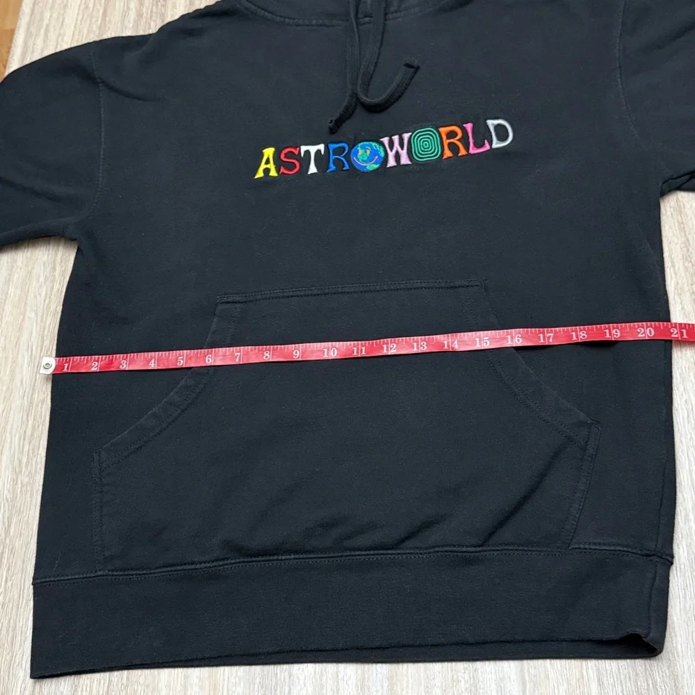 Astroworld Travis Scott Concert Hoodie “Wish You Were Here” Size Medium Black